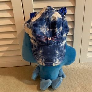 Tie-Dye Blue and White Cat Hat